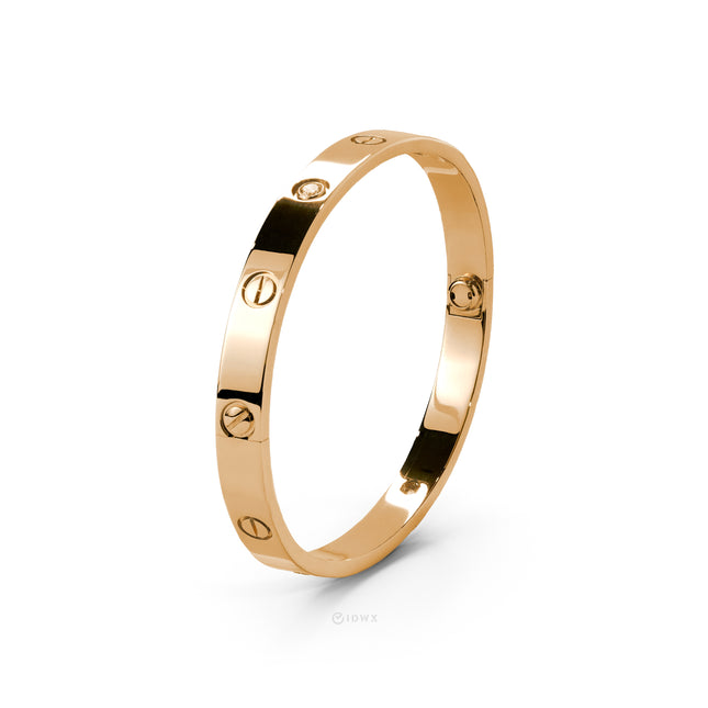 LOVE BRACELET YELLOWGOLD WITH 4 BRILLIANT CUT DIAMONDS