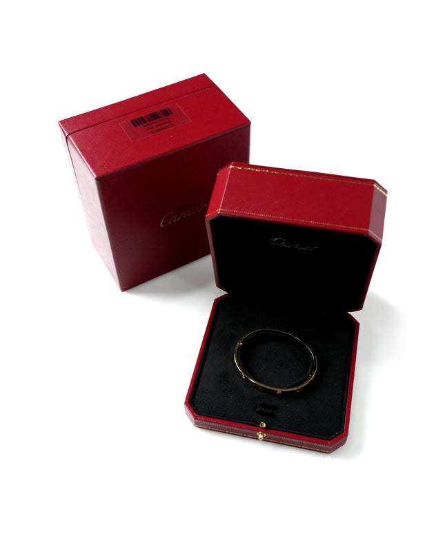 LOVE BRACELET YELLOWGOLD WITH 4 BRILLIANT CUT DIAMONDS