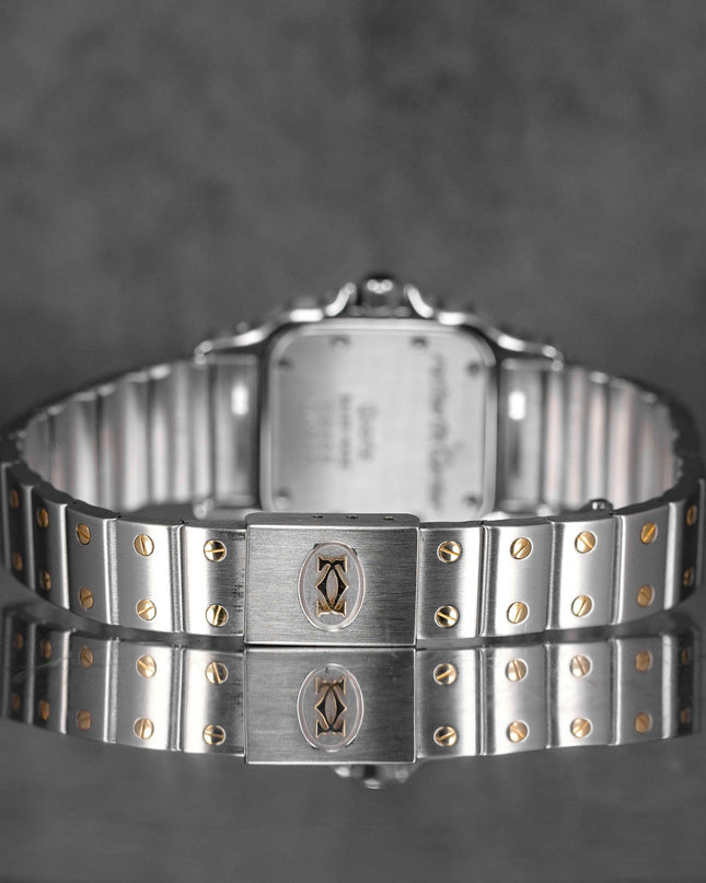 SANTOS GALBEE TWOTONE YELLOWGOLD S MOONPHASE SILVER DIAL (WATCH ONLY)