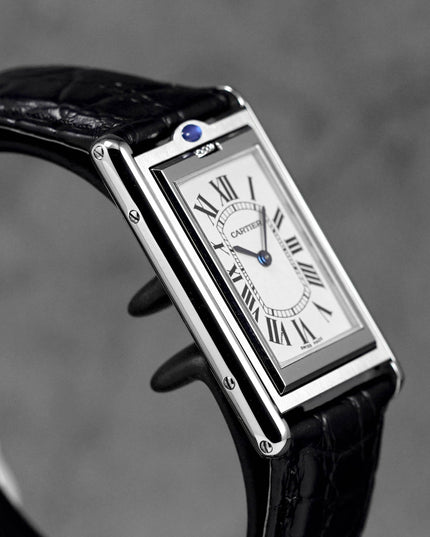 Harga Cartier Tank Basculante Mecanique Black