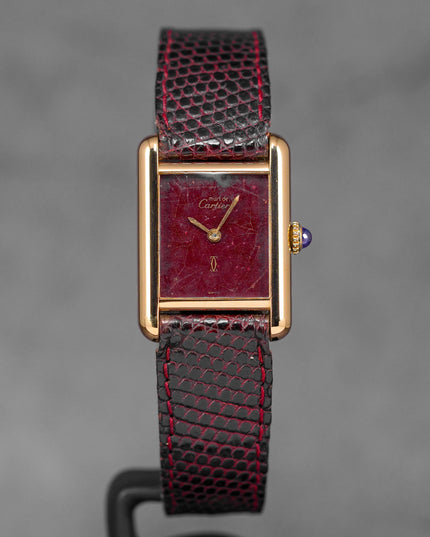 Harga Cartier Tank Must Vermeil Burgundy