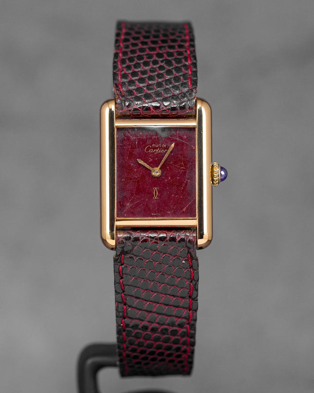 Harga Cartier Tank Must Vermeil Burgundy