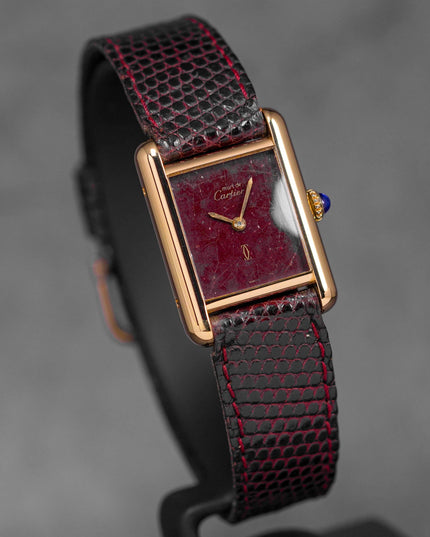 Harga Cartier Tank Must Vermeil Burgundy