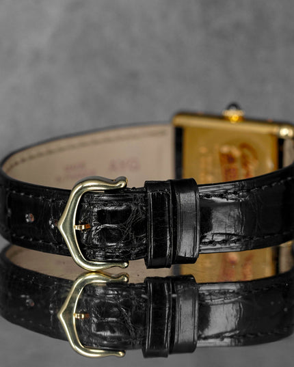 Harga Cartier Tank Must Vermeil Yellowgold Black