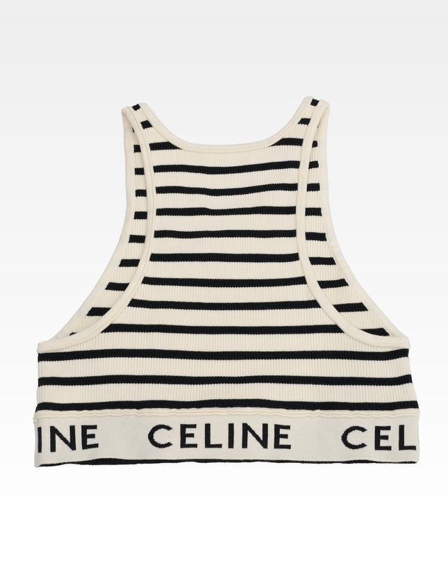 COTTON & NYLON TANK TOP S BLACK X WHITE