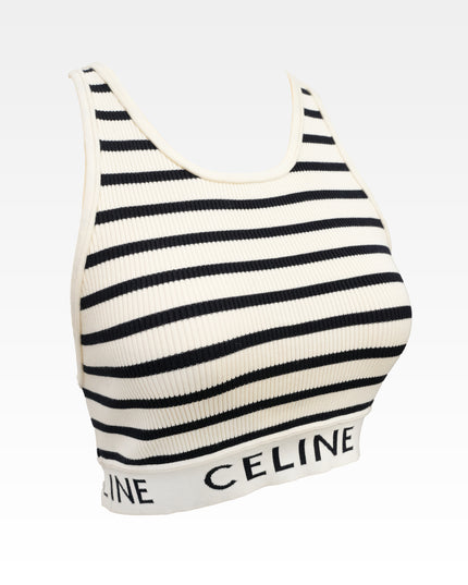 COTTON & NYLON TANK TOP S BLACK X WHITE