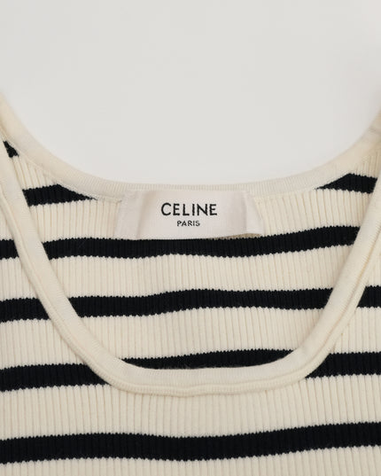 COTTON & NYLON TANK TOP S BLACK X WHITE