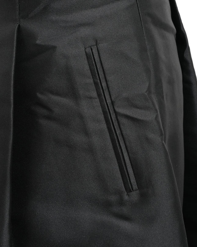 VINTAGE KNEE-LENGTH DRESS BLACK - SIZE 40