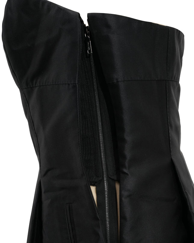 VINTAGE KNEE-LENGTH DRESS BLACK - SIZE 40