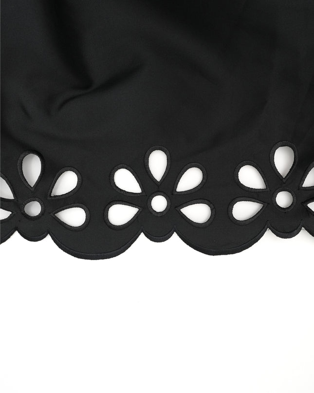 VINTAGE KNEE-LENGTH DRESS BLACK - SIZE 40