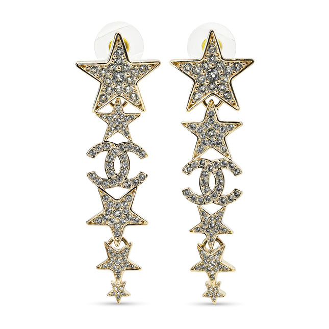 CC EARRINGS B23C STARS DIAMOND LONG