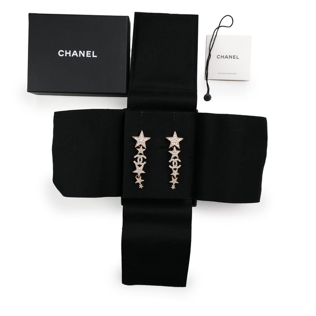 CC EARRINGS B23C STARS DIAMOND LONG