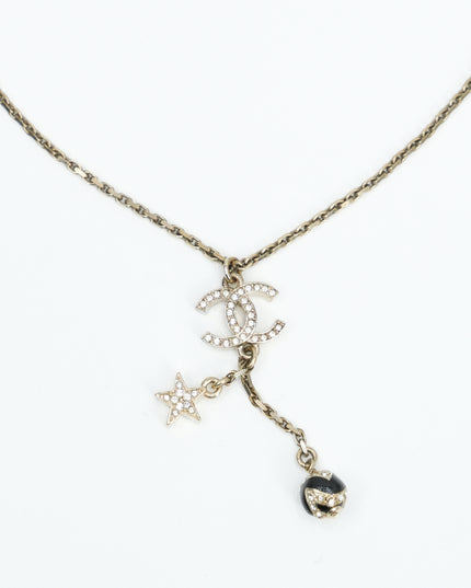 23K NECKLACE WITH CC LOGO (STAR-BALL)