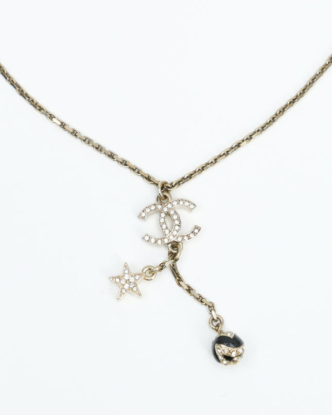 23K NECKLACE WITH CC LOGO (STAR-BALL)