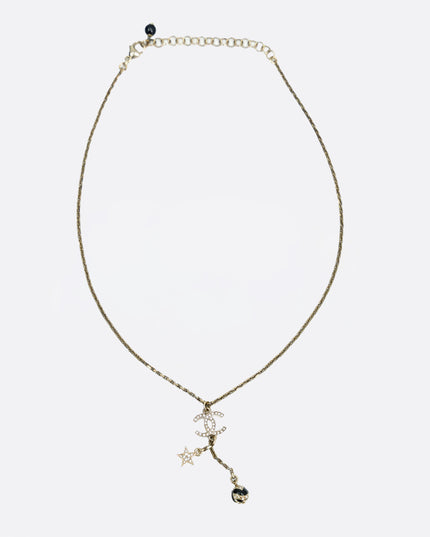 23K NECKLACE WITH CC LOGO (STAR-BALL)