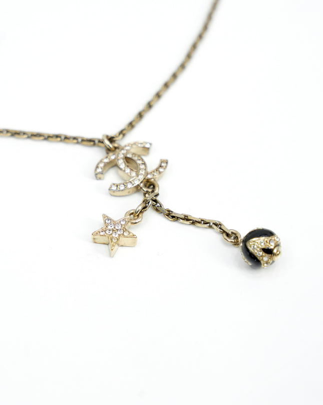 23K NECKLACE WITH CC LOGO (STAR-BALL)