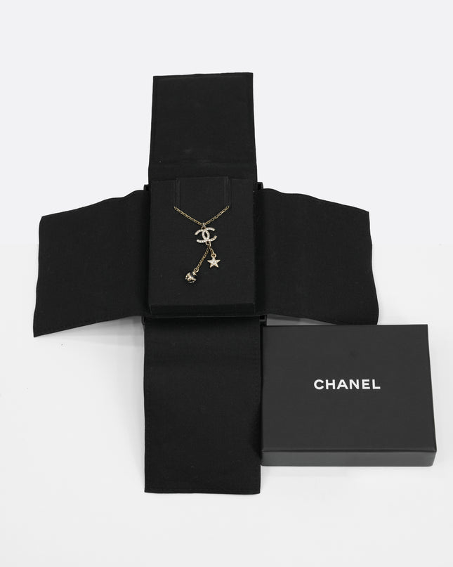 23K NECKLACE WITH CC LOGO (STAR-BALL)