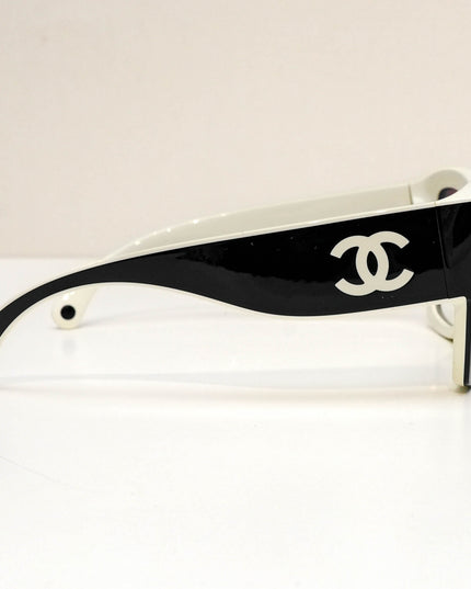 BUTTERFLY SUNGLASSES NYLON BLACK WHITE FRAME BEIGE GRADIENT LENSES