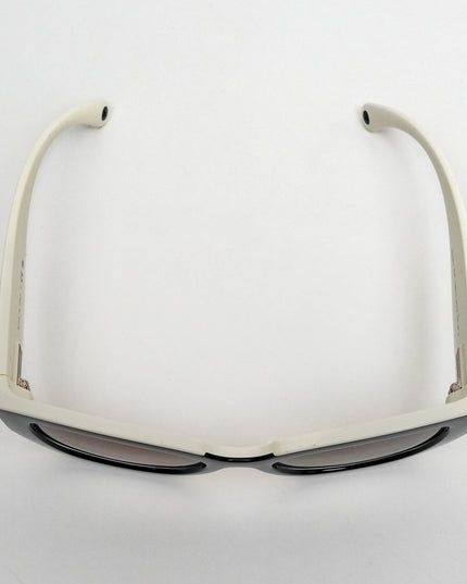 BUTTERFLY SUNGLASSES NYLON BLACK WHITE FRAME BEIGE GRADIENT LENSES