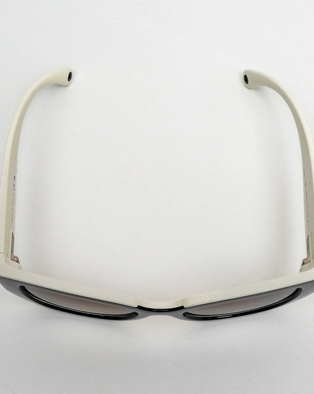 BUTTERFLY SUNGLASSES NYLON BLACK WHITE FRAME BEIGE GRADIENT LENSES