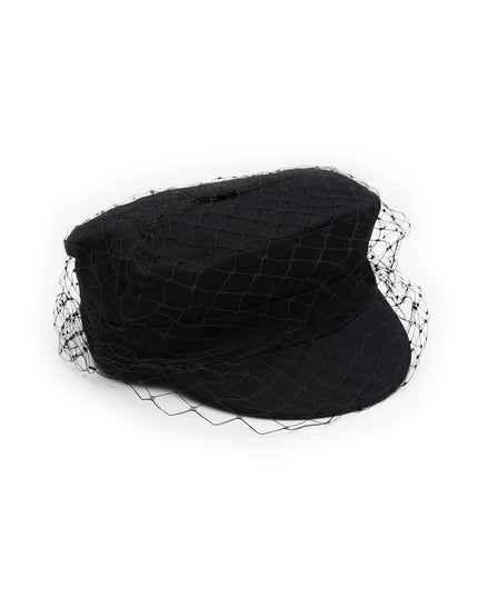 Christian Dior Arty Cap with Veil Black