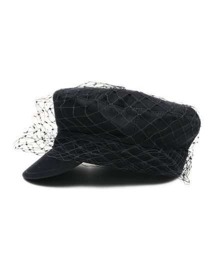 Christian Dior Arty Cap with Veil Black