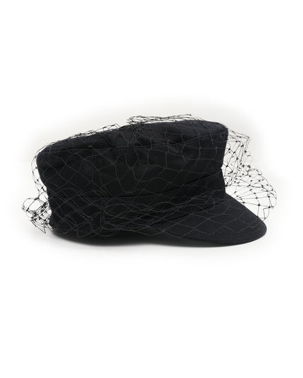 Christian Dior Arty Cap with Veil Black