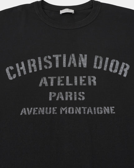ATELIER LOGO COTTON T-SHIRT BLACK 21SS