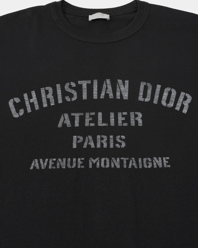 ATELIER LOGO COTTON T-SHIRT BLACK 21SS