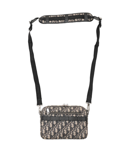 HOMME OBLIQUE SAFARI BEIGE X NAVY SHOULDER BAG