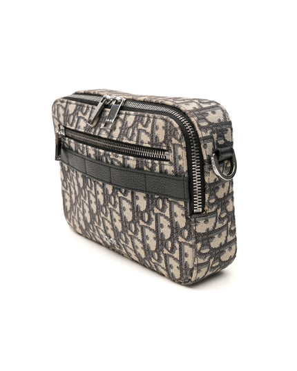 HOMME OBLIQUE SAFARI BEIGE X NAVY SHOULDER BAG