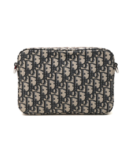 HOMME OBLIQUE SAFARI BEIGE X NAVY SHOULDER BAG
