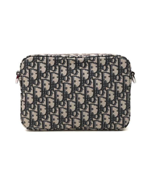 HOMME OBLIQUE SAFARI BEIGE X NAVY SHOULDER BAG