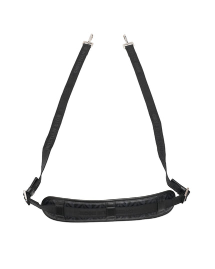 HOMME SAFARI CD DIAMOND PRINT SHOULDER BAG BLACK