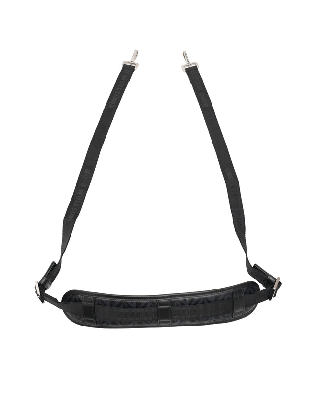 HOMME SAFARI CD DIAMOND PRINT SHOULDER BAG BLACK