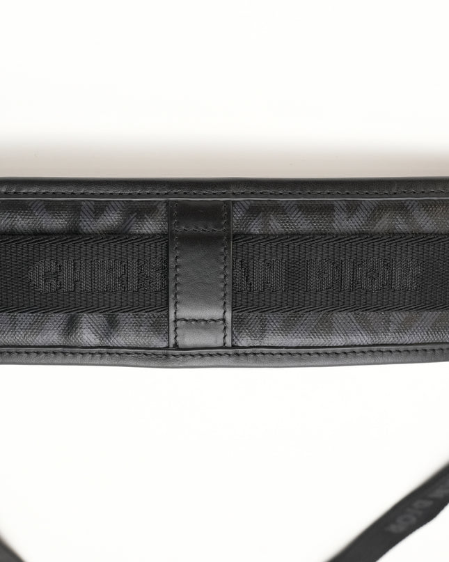 HOMME SAFARI CD DIAMOND PRINT SHOULDER BAG BLACK