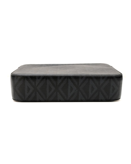 HOMME SAFARI CD DIAMOND PRINT SHOULDER BAG BLACK