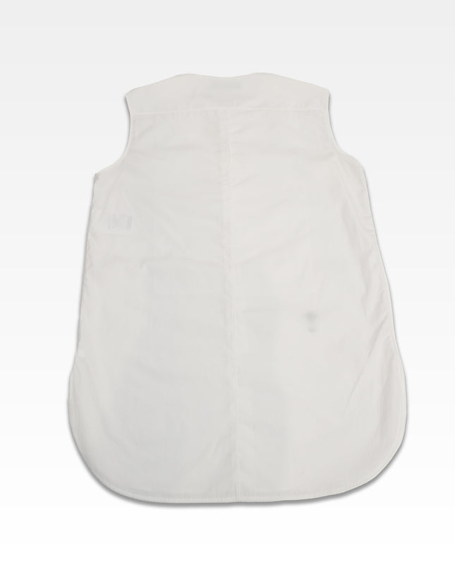 COTTON SLEEVELESS DRESS WHITE WITH BEE EMBROIDERY - SIZE I38