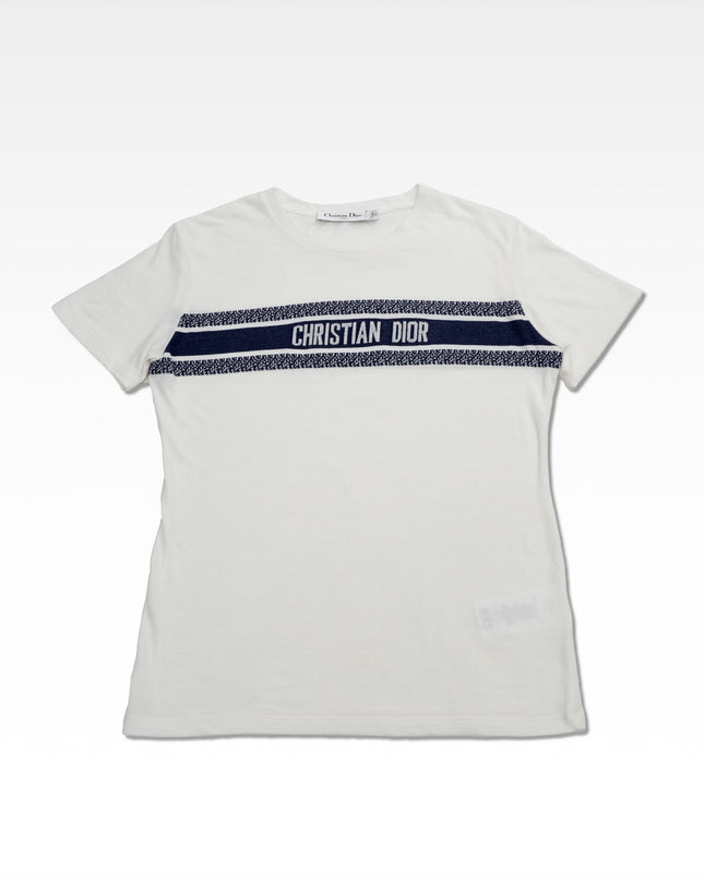 COTTON T-SHIRT S BLUE X WHITE