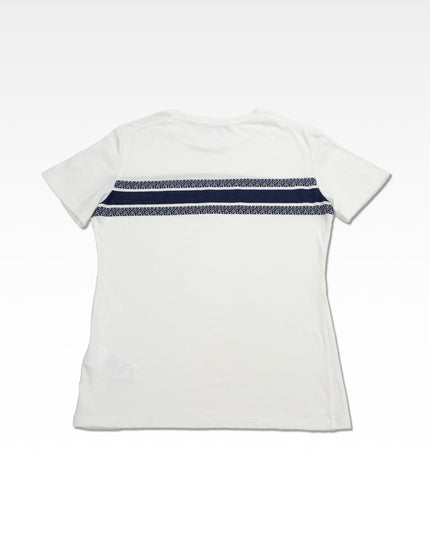 COTTON T-SHIRT S BLUE X WHITE