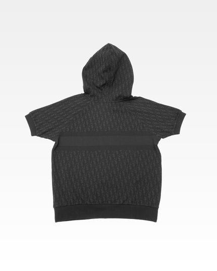OBLIQUE HOODIE BLACK – SHORT SLEEVED
