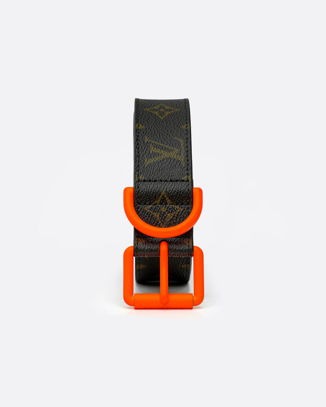 LV X VIRGIL ABLOH MONOGRAM SOLAR REY BELT ORANGE BUCKLE 2018