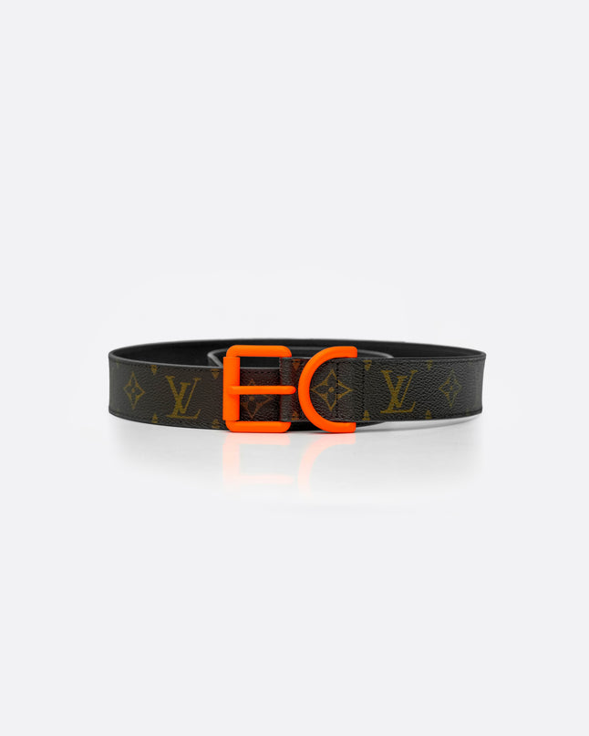 LV X VIRGIL ABLOH MONOGRAM SOLAR REY BELT ORANGE BUCKLE 2018