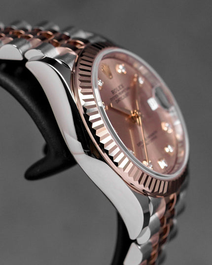 DATEJUST 31MM TWOTONE ROSEGOLD SALMON DIAMOND DIAL (2025)