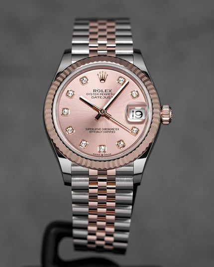 DATEJUST 31MM TWOTONE ROSEGOLD SALMON DIAMOND DIAL (2025)