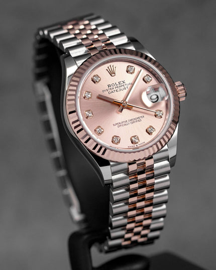 DATEJUST 31MM TWOTONE ROSEGOLD SALMON DIAMOND DIAL (2025)