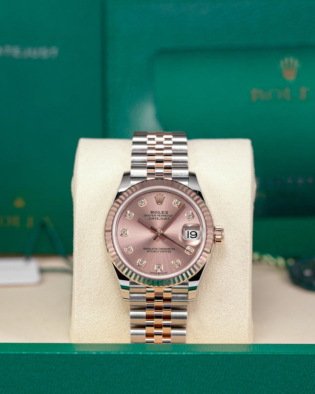 DATEJUST 31MM TWOTONE ROSEGOLD SALMON DIAMOND DIAL (2025)