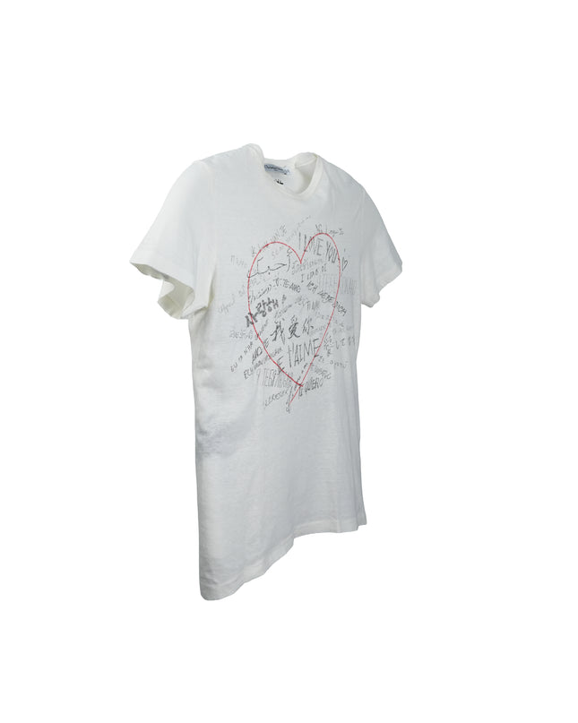 HEART & LETTER GRAFFITI TEE SIZE S