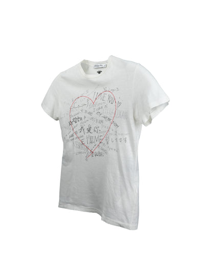 HEART & LETTER GRAFFITI TEE SIZE S