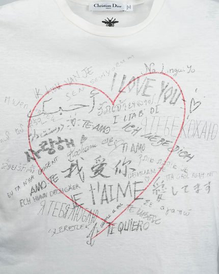 HEART & LETTER GRAFFITI TEE SIZE S